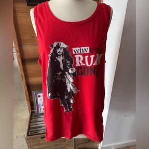 Disney Vibrant Red Jack Sparrow Tank
